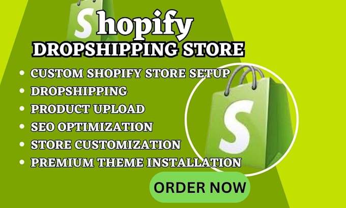 Gig Preview - Build a shopify store shopify dropshipping store shopify website yotpo sms