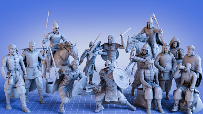 Gig Preview - Sculpt 3d character model action figure 3d sculpting 3d miniature stl for print