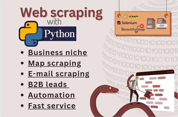 Gig Preview - Do web scraping, data extraction from any website you need