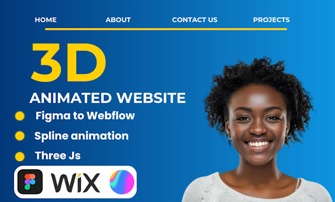 Gig Preview - 3d animated 3d animated wix website interactive wix 3d wix spline animation