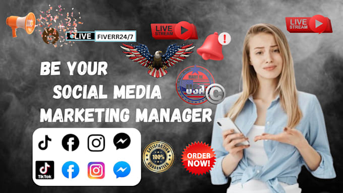 Gig Preview - Manager tiktok marketing and promotion for organic real follower growth