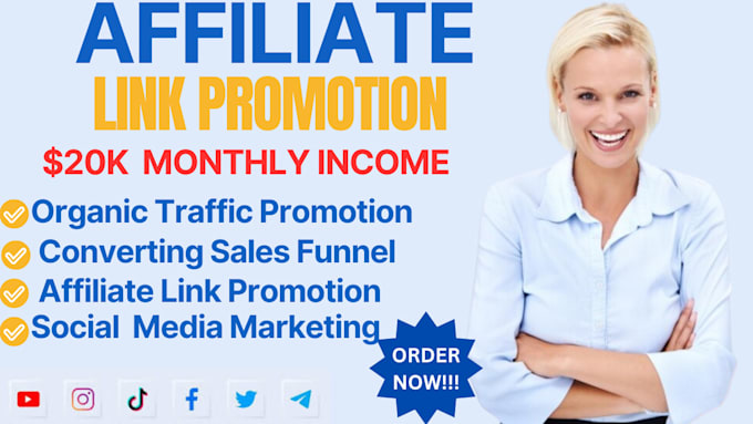 Gig Preview - Be your affiliate marketing, clickbank promotion expert for high online income