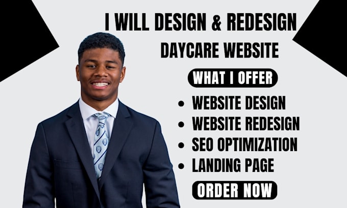 Gig Preview - Design daycare website, kindergarten, preschool, nursery, childcare website