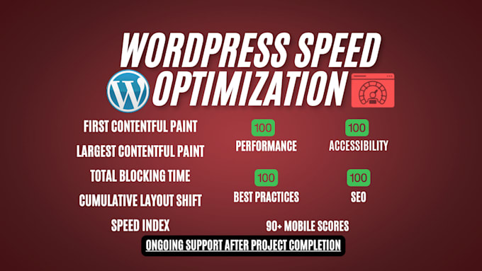 Gig Preview - Do wordpress speed optimization for google pagespeed insights