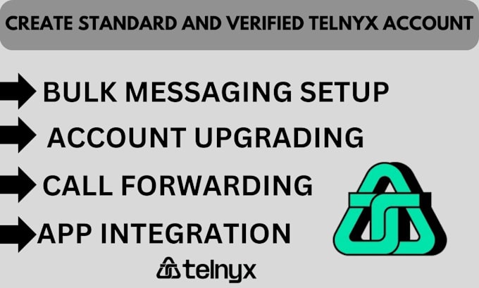 Bestseller - create a standard verified telnyx twilio account telnyx lvl 1 telnyx lvl 2