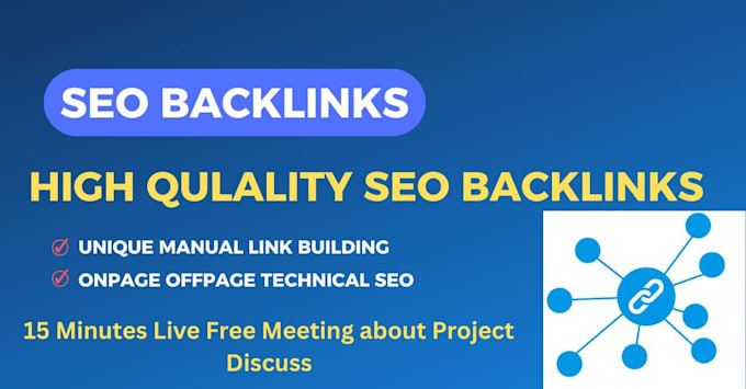 Gig Preview - Rank your website with high authority SEO backlinks