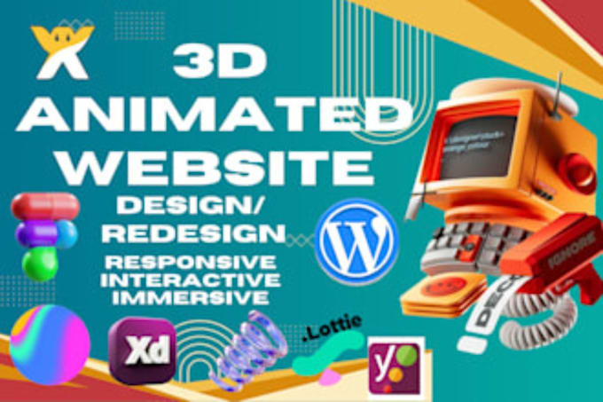 Gig Preview - Make interactive wix website design 3d animated wix studio website redesign wix