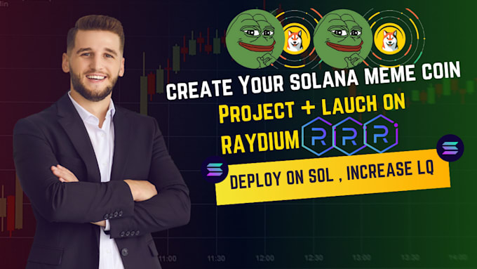 Gig Preview - Create solana meme coin,solana meme coin website, meme coin logo,list on raydium