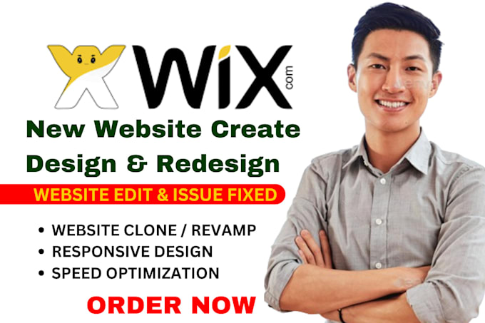 Gig Preview - Redesign, edit, update, revamp your, wix, shopify  wordpress, clone, bug website