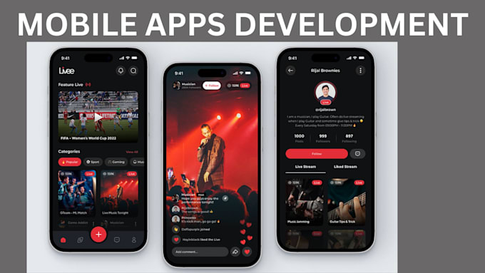 Gig Preview - Develop live streaming  streaming app video streaming app live streaming website