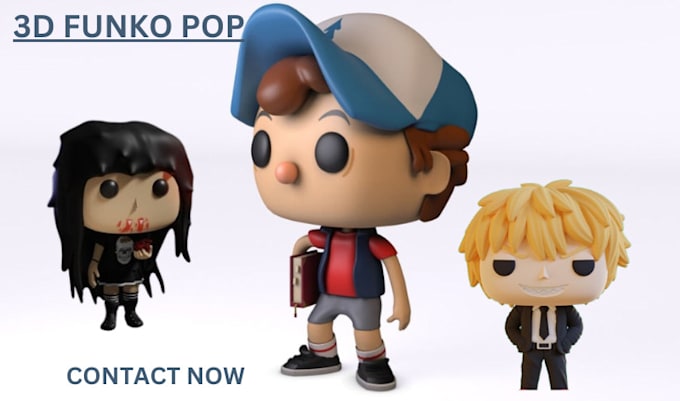 Gig Preview - Create 3d funko pop 3d bobblehead model 3d printing miniature doll for you