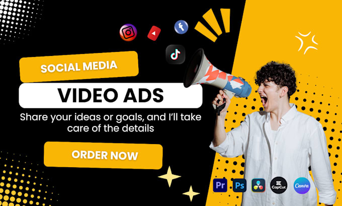 Gig Preview - Create facebook, youtube, tiktok video ads, promo videos, and provide profession