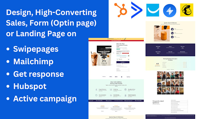 Bestseller - design high converting sales page, optin form page, landing page on getresponse