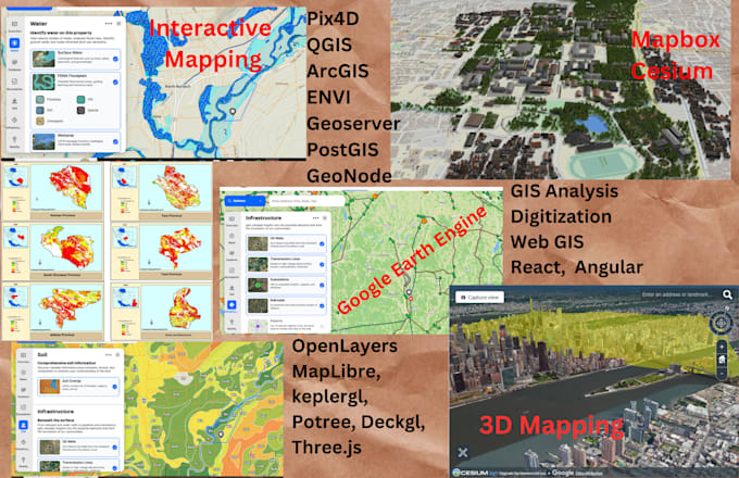 Gig Preview - Gis mapping and analysis, 3d web mapping and visualization