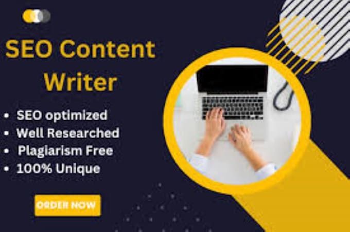 Gig Preview - Do SEO article writing, content writing and blog post writing