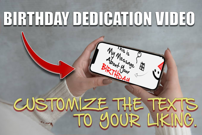 Gig Preview - Create a personalized birthday dedication video