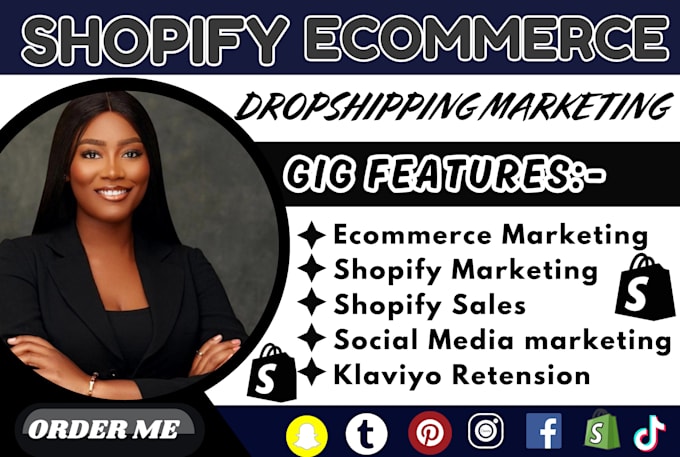 Gig Preview - Do ecommerce shopify marketing sales promotion boost dropshipping sales