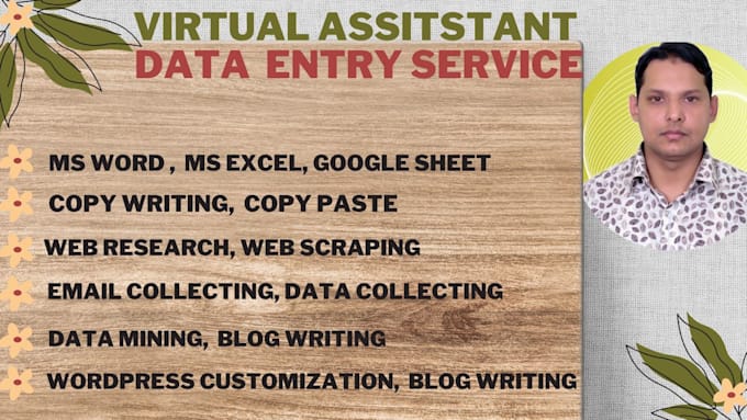 Gig Preview - Help you with admin assistant tasks web research and data entry