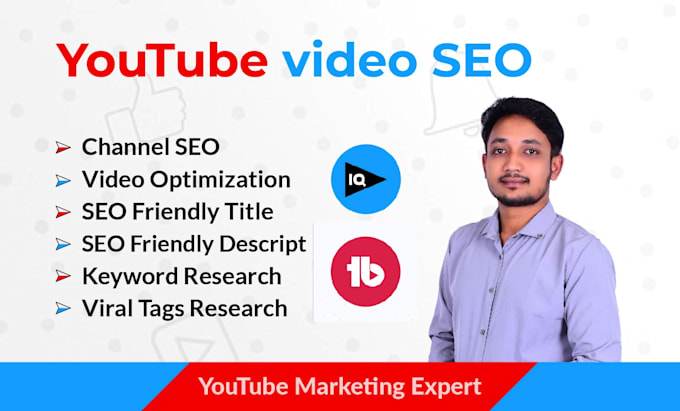 Gig Preview - Optimize your youtube video SEO for top ranking, and channel growth manager