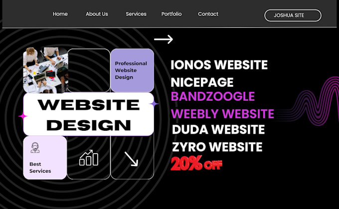 Gig Preview - Design holiday ionos nicepage bandzoogle duda weebly website design zyro website