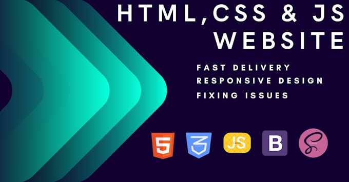 Gig Preview - Develop responsive website with html css and js