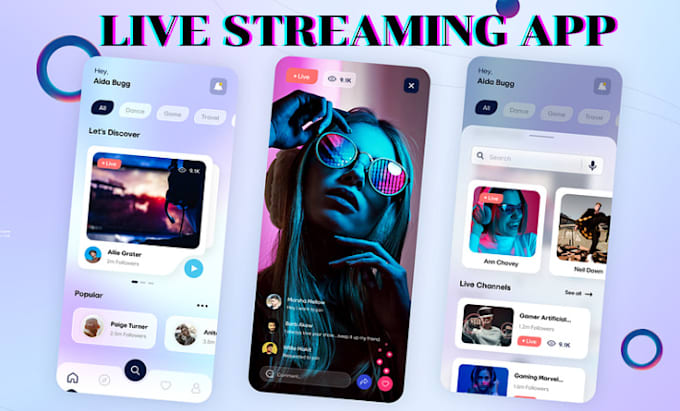 Gig Preview - Develop live streaming app video streaming app streaming website live streaming