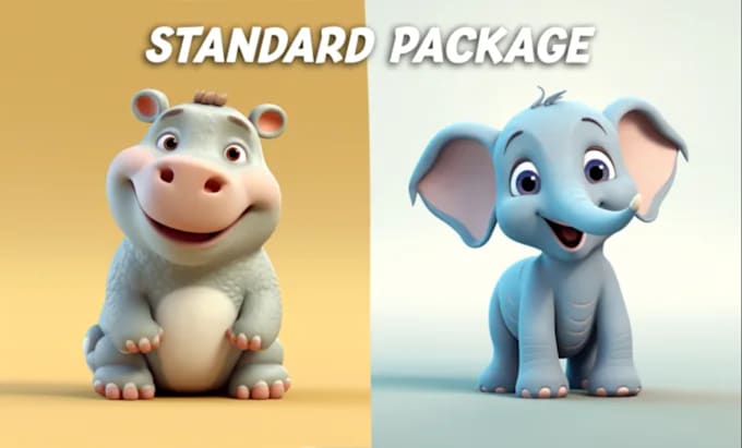 Gig Preview - Design cute 3d model, toy, animal character modeling cartoon style and rendering