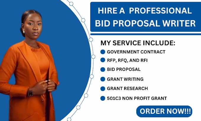 Gig Preview - Do winning government contract bid proposal, rfp,rfq,non profit grant and 501c3