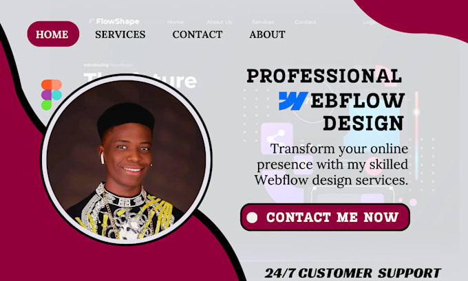 Gig Preview - Design and redesign professional webflow website wix wordpress website