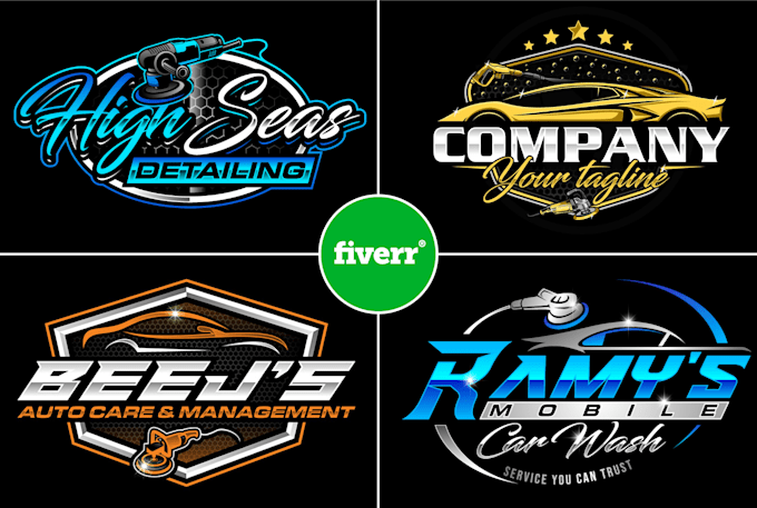 Gig Preview - Design automotive, auto repair, car wash, mobile and auto detailing logo