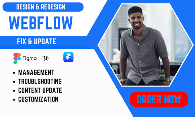 Gig Preview - Create professional webflow, wordpress, and wix website design and redesign