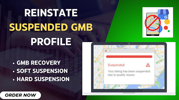 Gig Preview - Reinstate fix suspended google my business profile  listing