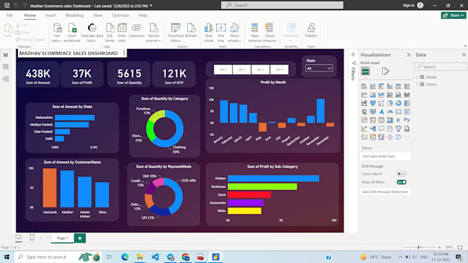 Gig Preview - Create a comprehensive power bi dashboard good for organization data visuals