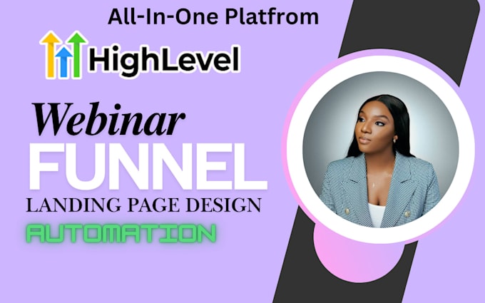 Gig Preview - Do gohighlevel webinar funnel gohighlevel automation ghl meta pixel