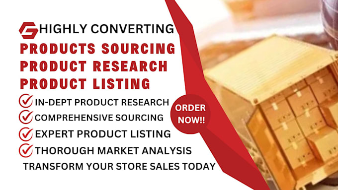 Gig Preview - Setup in dept product research comprehensive product sourcing product listing