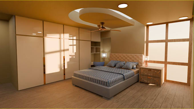 Gig Preview - Be cozy bedroom retreat, bathroom,cinema4d,  octane render, 3d or 2d layout plan