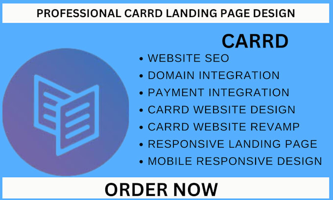 Gig Preview - Design carrd website redesign carrd website card website carrd landing page