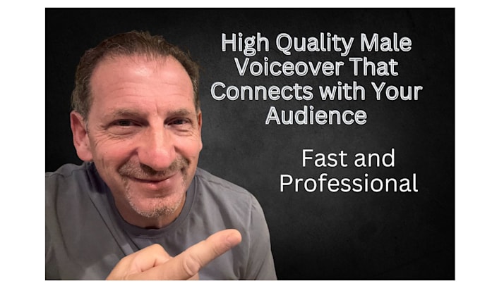 Gig Preview - Create high quality male voiceovers that will connect with your audience