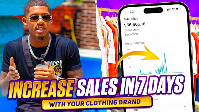 Gig Preview - Do clothing brand promotion to increase organic sales to your store by 500x