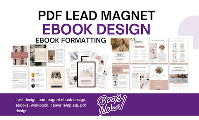 Gig Preview - Design lead magnet ebook design, ebooks, workbook, canva template, pdf design