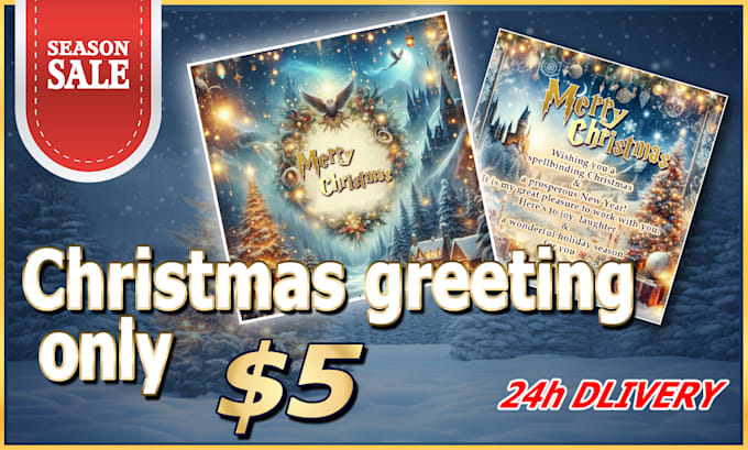 Gig Preview - Design amazing christmas, greeting or holiday card