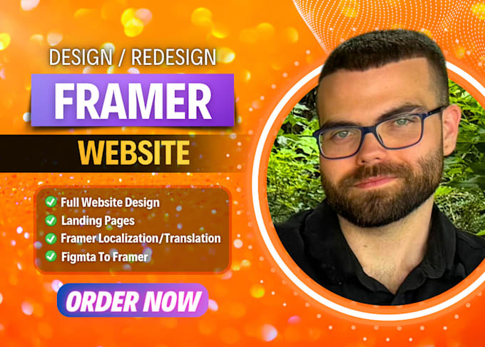 Gig Preview - Design, redesign framer website, landing page, figma to framer, framer expert