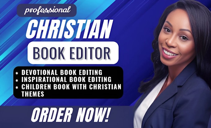 Gig Preview - Be your book editor, proofreader for your christian books