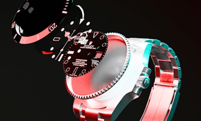 Gig Preview - Do 3d watch animation video ads 3d watch design 3d watch model 3d wristwatch