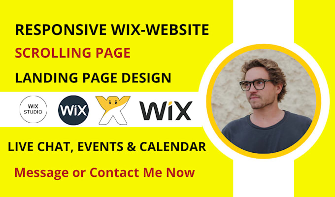 Gig Preview - Design a wix scrolling landing page for your business to get you sales and leads