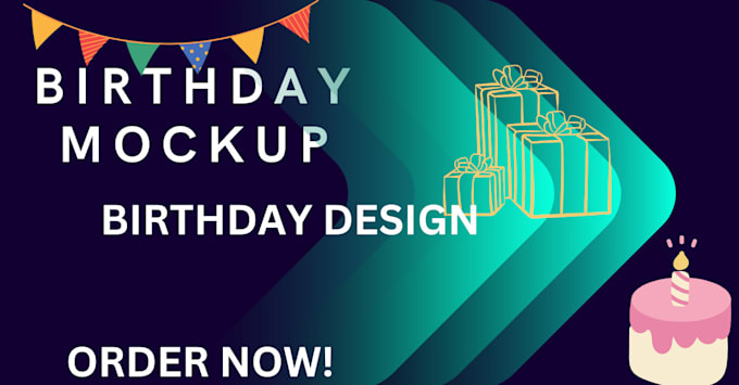 Gig Preview - Create birthday mockup and design event mockup