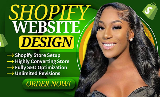 Gig Preview - Create modern shopify website design and redesign, shopify store