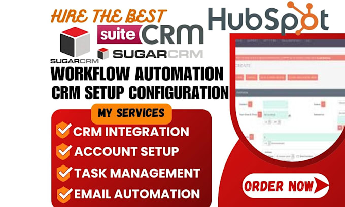 Gig Preview - Setup sugar suitecrm hubspot salesforce sugarcrm workflow automation integration