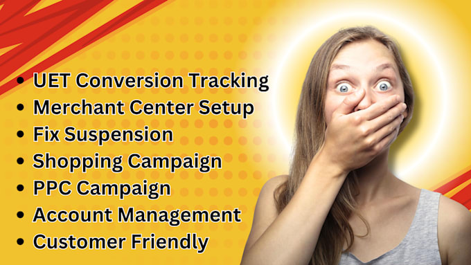 Gig Preview - Create microsoft ads bing ads, fix microsoft ads suspension, uet tag, ppc ads