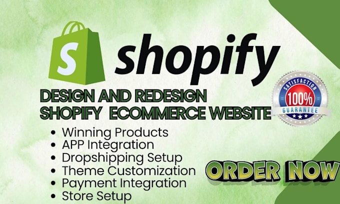 Gig Preview - Design or redesign shopify ecommerce website, shopify expert